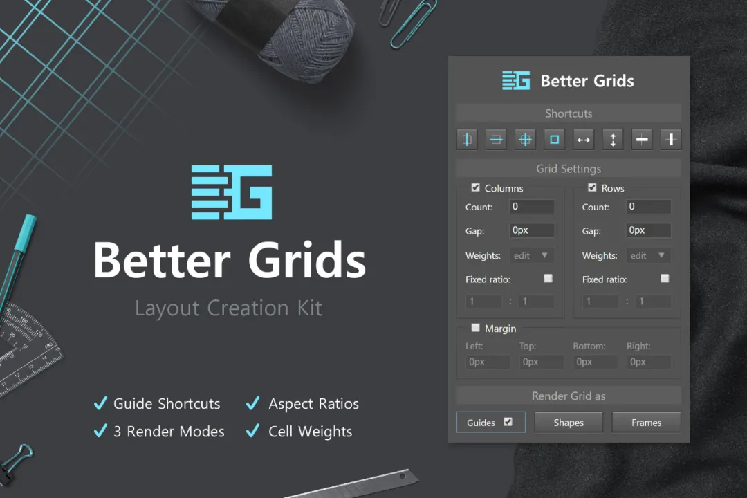 PS网格辅助线插件 Better Grids 汉化版！排版必备神器！【0116期】 - 资源分享网-资源分享网